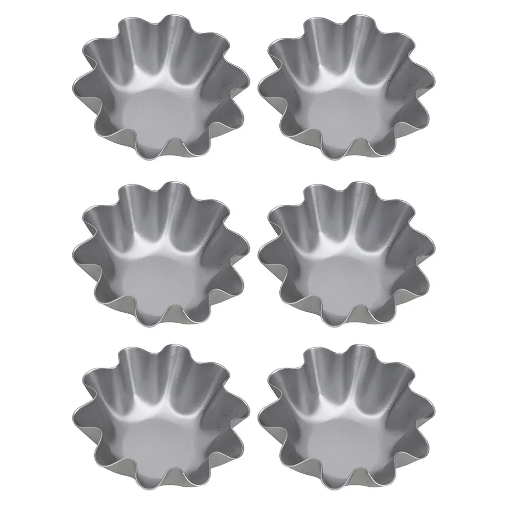 

6 Pcs Gelatin Mold Aluminum Alloy Tart Moulds Metal Jelly Molds Mini Pans Kitchen Gadget