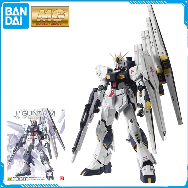 

In Stock Bandai MG 1/100 Mobile Suit Gundam RX-93 Ν Nu Gundam Original Anime Figure Model Toys Action Collection Assembly Doll