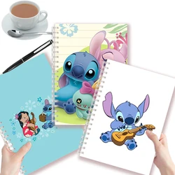 A5 Spiral  Cartoon Lilo & Stitch Notebook Disney Stationery Note Book Diary Anime Figure Graffiti Kids Halloween Gifts Cosplay