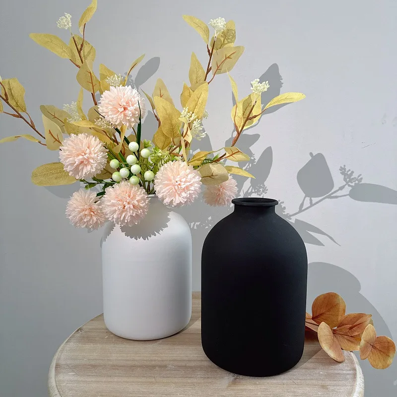 Wabi Sansan Vase Premium Sense Simple Matte Flower Arranger Tabletop Ornament