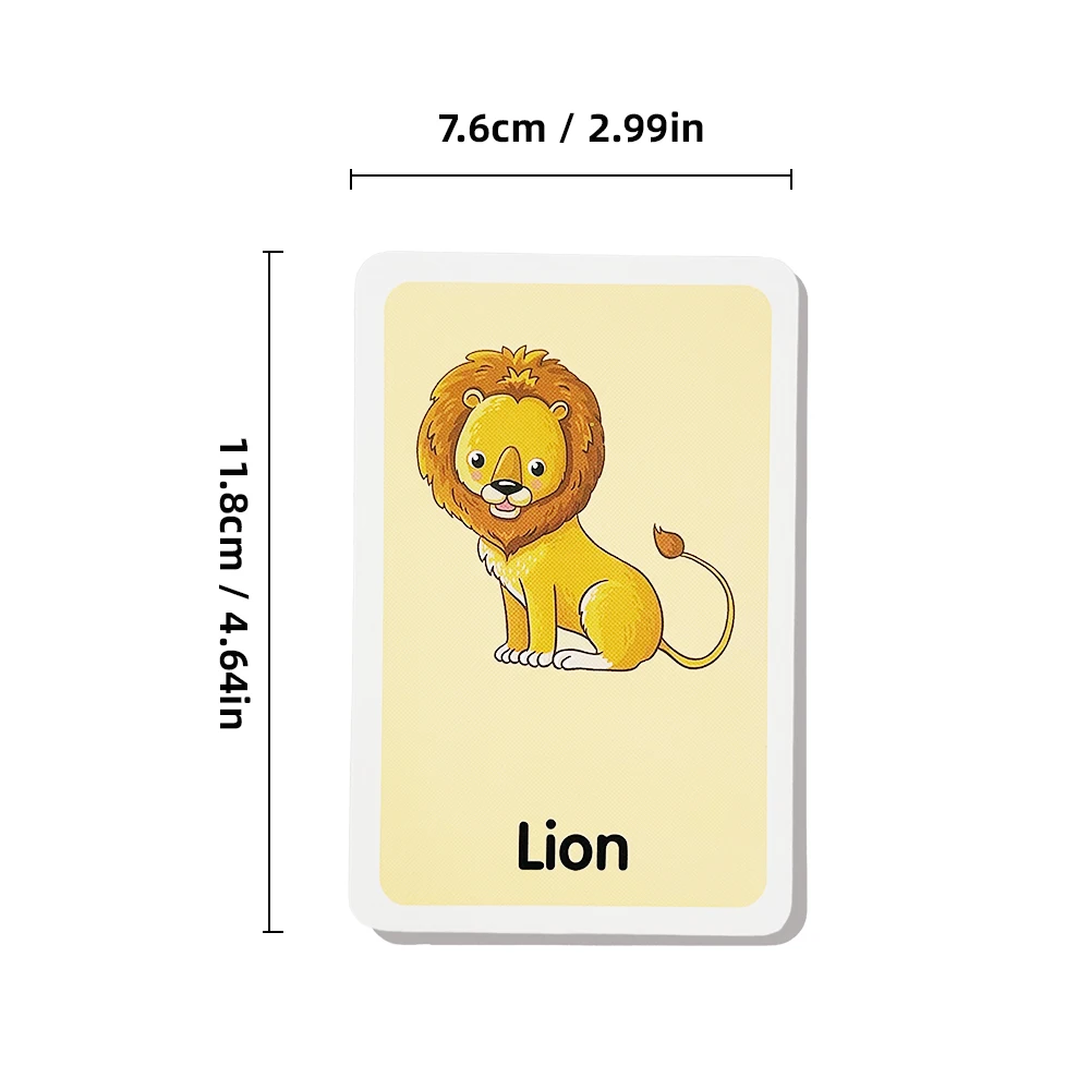 36 double-sided animal cognitive cards, kidsren's enlightenment reading pictures and learning, paper fun teaching cards