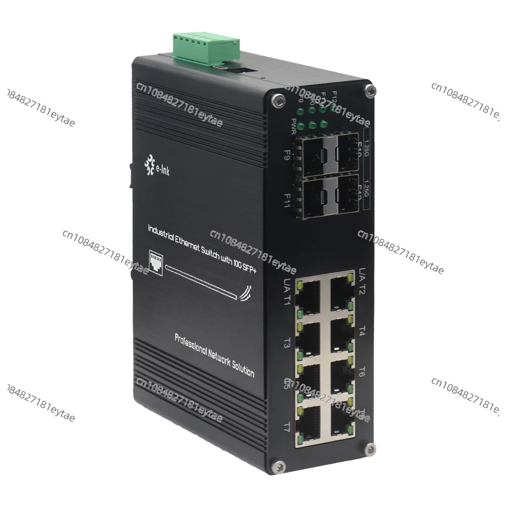 Managed Network Switch Industrial L2+ 8 Port 10/100/1000T + 4  1000X SFP Gigabit Ethernet