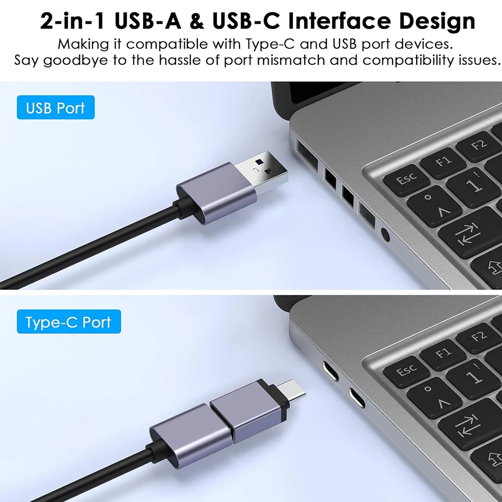 

Карта видеозахвата 2 в 1, 4K HDMI-совместимая с USB 2.0 Type-C, игровой захват, запись для коммутатора Xbox PS5/4, прямая трансляция