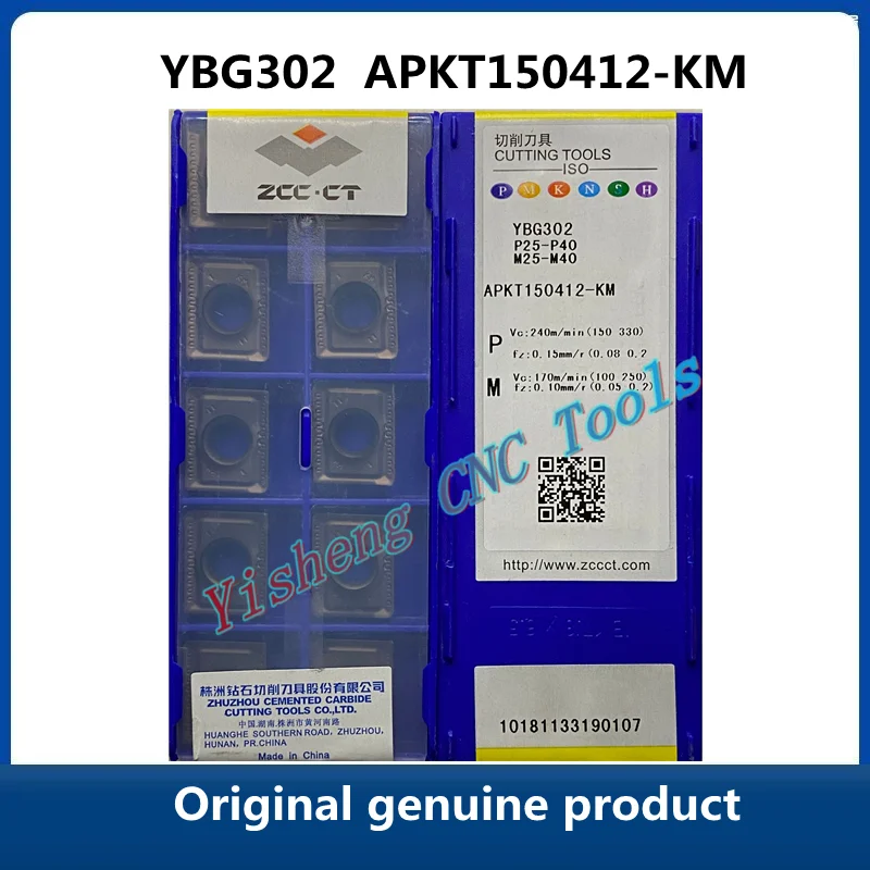 

Original genuine product ZCC CT APKT 150412 YBG152 YBG302 APKT150412-KM Milling Cutter Inserts CNC cutting tools