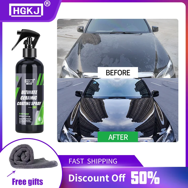 Car Ceramic Coating Body Polish Spray Paint Care Mirror Shine Car Nano Wax High Brightness Protection Auto Assesories HGKJ S6