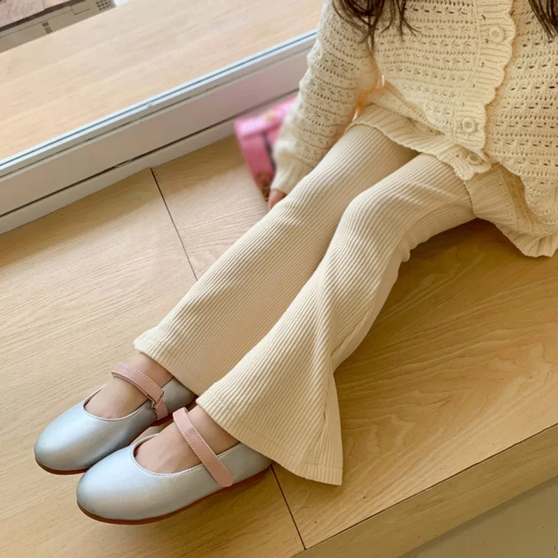 Fashion Spring Autumn Infant Baby Girls Pure Color Breathable Pants Children\'s Clothes Pants Kids Baby Girls Bell-bottoms Pants