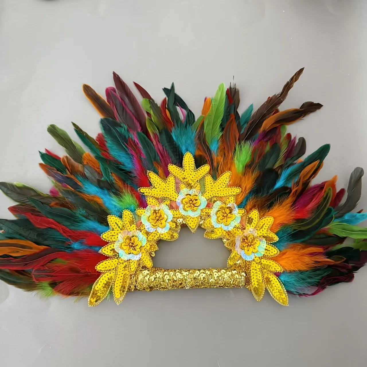 Colorful wedding bride holding a fan, TV drama movie dance party performance fan, Halloween party photo-taking fan