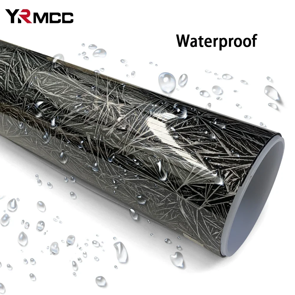 Ice Crack Carbon Fiber Car Sticker Vinyl Auto Tuning Vinyl Wrap Waterproof Adhesive Film Motorcycle Stickers for Car Accessories