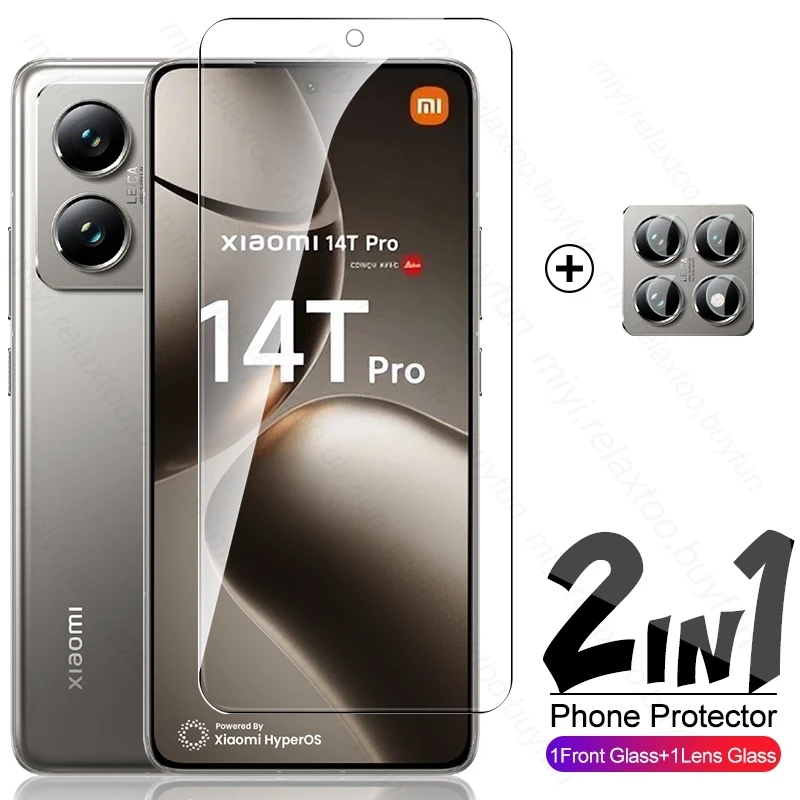 2In1 for Xiaomi 14T Pro 5G Protective Glass Xiomi Xaomi Xiami Mi14T Mi 14TPro Xiaomi14T 14 T T14 Camera Screen Protector Cover