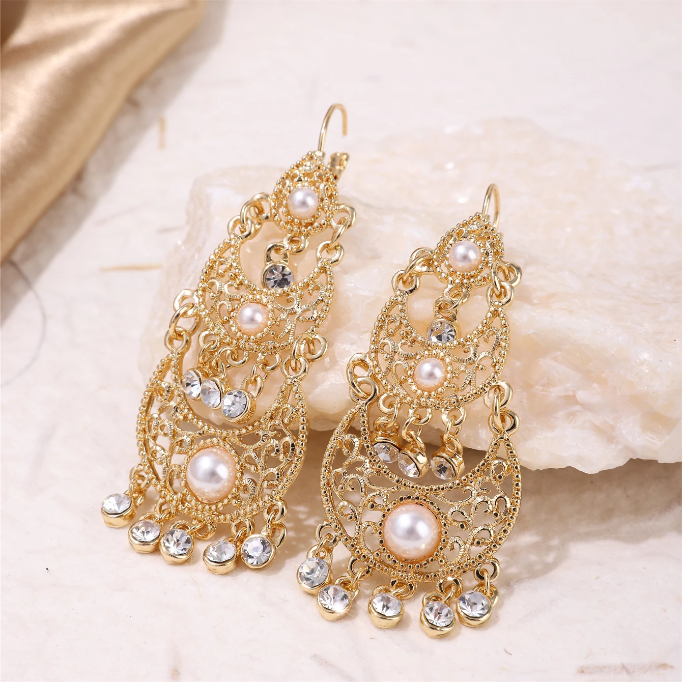 Arabian Classic Style Bridal Earrings Algerian Women's Earrings Fashion Jewelry Moon Earrings