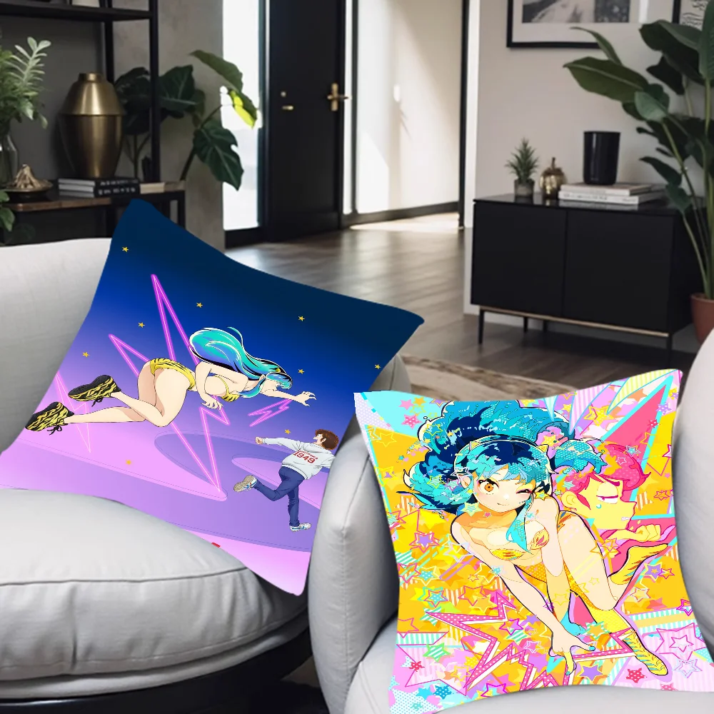 Urusei Yatsura Anime Büro Kissen Kissenbezug Auto Kissenbezug 45X45CM Lenden Kissenbezug Sofa Kissenbezug