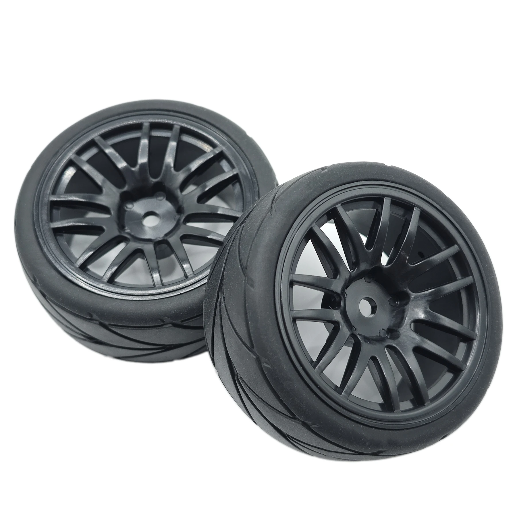 RC 1/10 On Road Touring Tires & Wheels 12mm Hex Street Racing Tyres for 1:10 1/12 Rally Drift Car Tamiya TT01 TT02 Traxxas XV02 - view 3