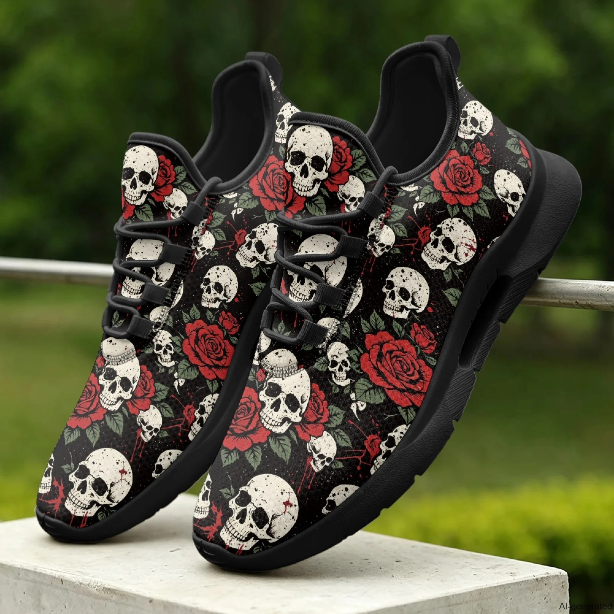 XIXIRIMIDO Tenis Feminino Lace-up Casual Shoes Nurse Sneakers Skull Pattern Man Shoes Women's Sneakers and Casual Shoes 35-48