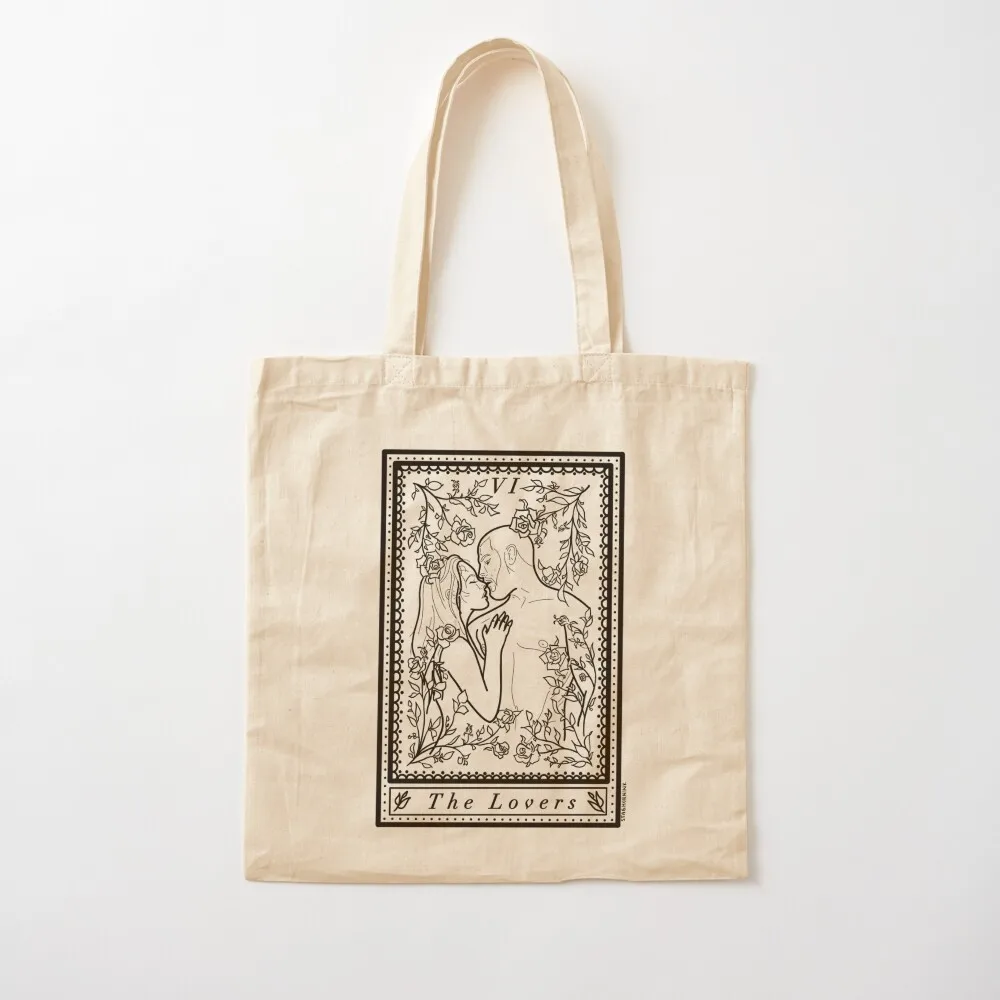 The Lovers Tarot Card pt 2 Tote Bag Shopper حقيبة رائعة حقائب نسائية 2025 حقيبة قماش للنساء