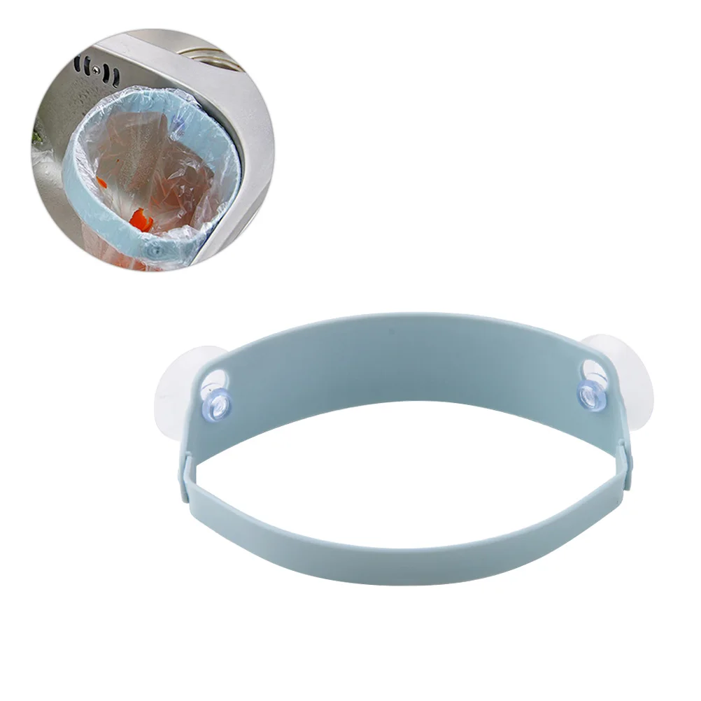 

Suction Cup Garbage Rack Blue Holder Rubbish Trash Sink Sucker Clip Space-saving