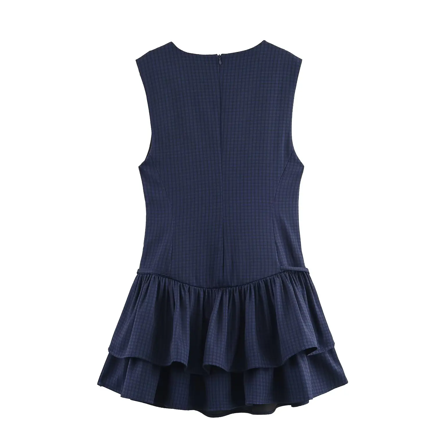 Ele xadrez ort dr em camadas decoração outono nova chegada feminina faion a linha saia casual sle fibra de poliéster