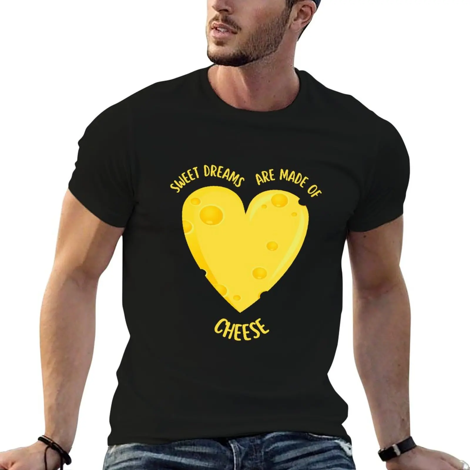 

Sweet dreams are made of cheese heart T-Shirt anime tshirt man t shirt cotton high quality T-Shirt