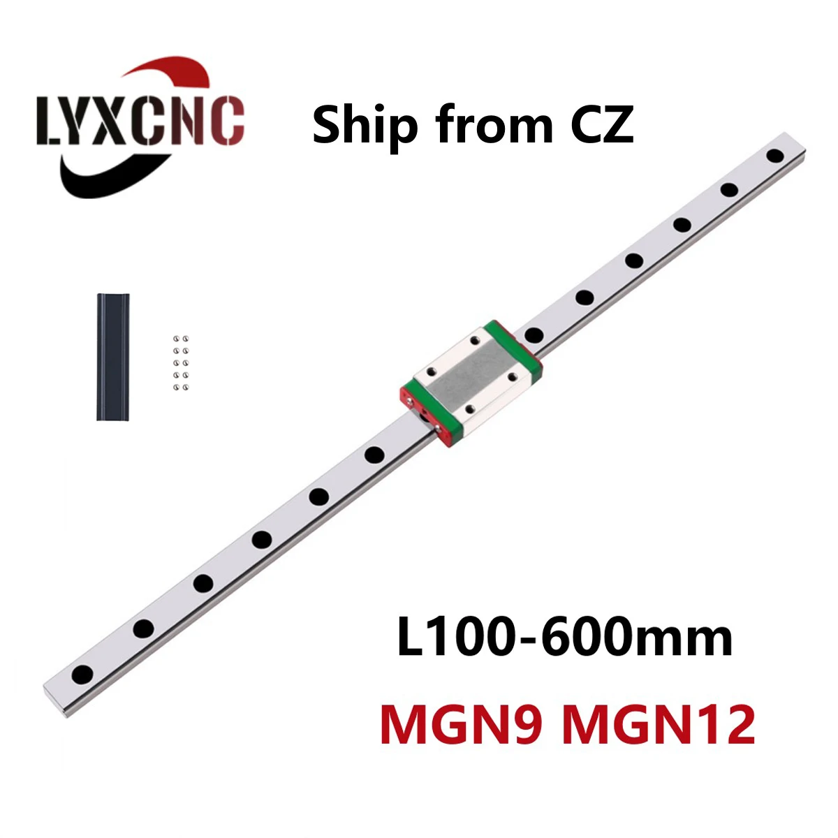 1pcs Miniature Linear Guide Rail MGN9 MGN12 100-600mm With 1pcs MGN9H MGN12H Slide Block 1 Rail 1 Block For CNC Parts