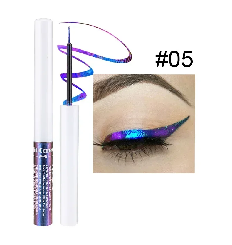 1pc Shiny Metallic Eyeshadow Liner Chameleons Multi Chrome Eyeliner Liquid Pearl Gloss Color Aurora Eyes Make up Glitter Pigment