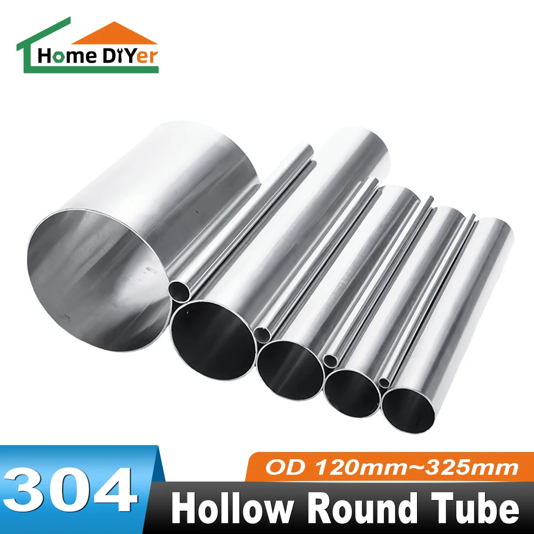 

1 шт. бесшовная прямая труба из нержавеющей стали 304, круглая капиллярная, длина 100 мм, 200 мм, 300 мм, 500 мм, внешний диаметр 120 мм ~ 325 мм