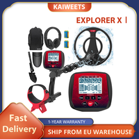 KAIWEETS EXPLORER X I Metal Detector, 6 Detection Modes, LCD Screen, Adjustable Long Stem, IP68 Waterproof Coil，IP68