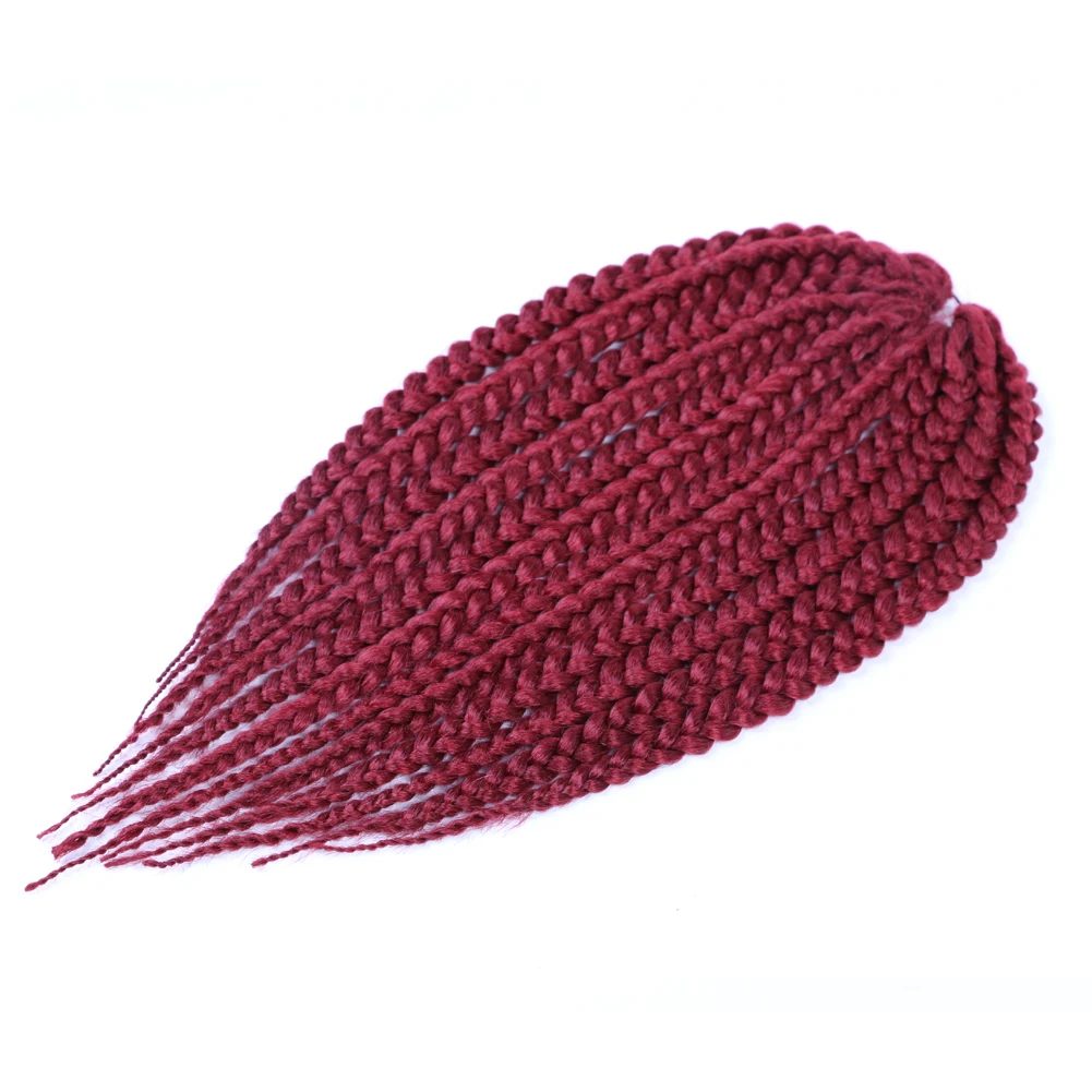 3X trenzas en caja de ganchillo pre-bucle, 7 paquetes de trenzas en caja de diosa, extensiones de cabello de ganchillo 14 en cabello recto de ganchillo para mujeres negras