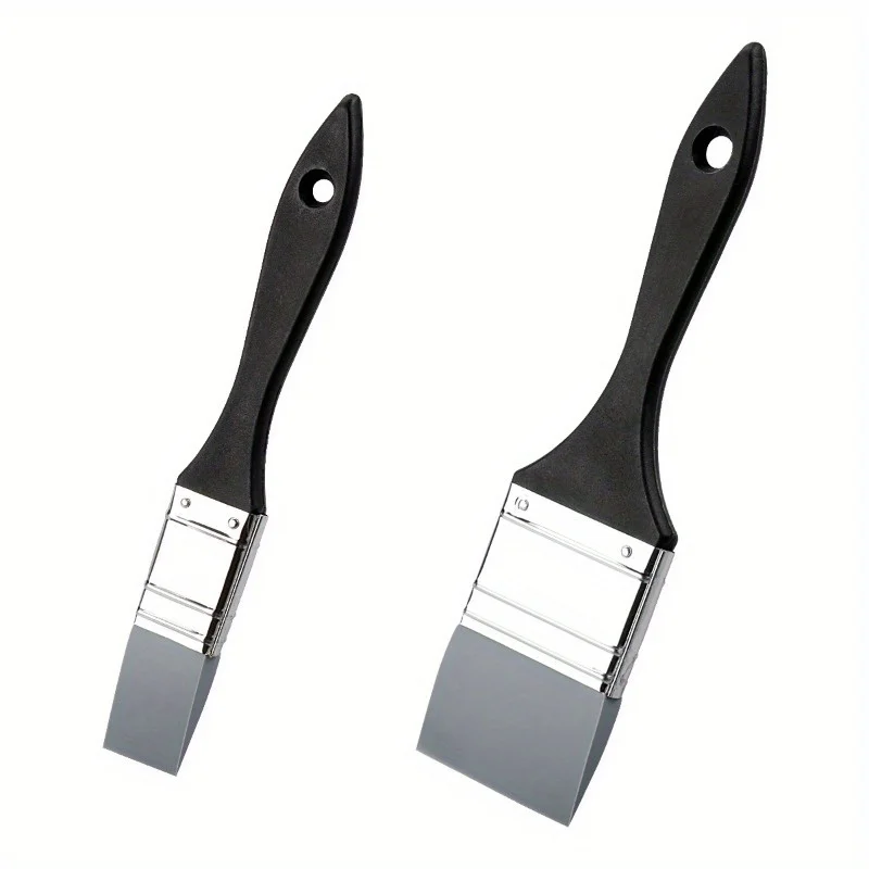 2pcs Large Flexible Flat Paint Brushes Set - Soft, Durable, and Easy-to-Clean Color Shapers for Smooth Acrylic Paint Application