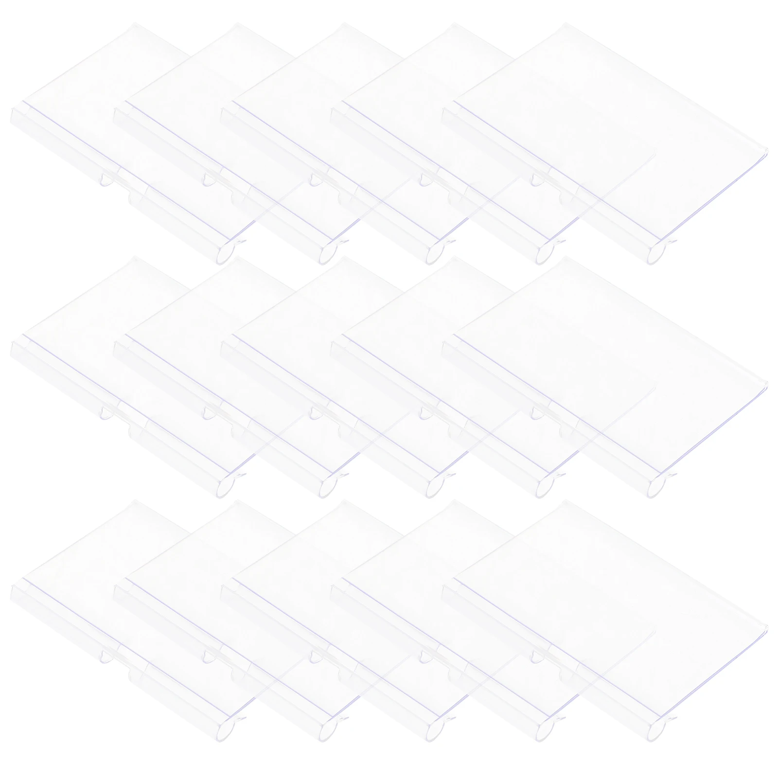 

60pcs Price Tag Label Clip Shelf Labels Display Holder Supermarket Plastic Rack Transparent 6x4 2CM Sturdy Sign Stand
