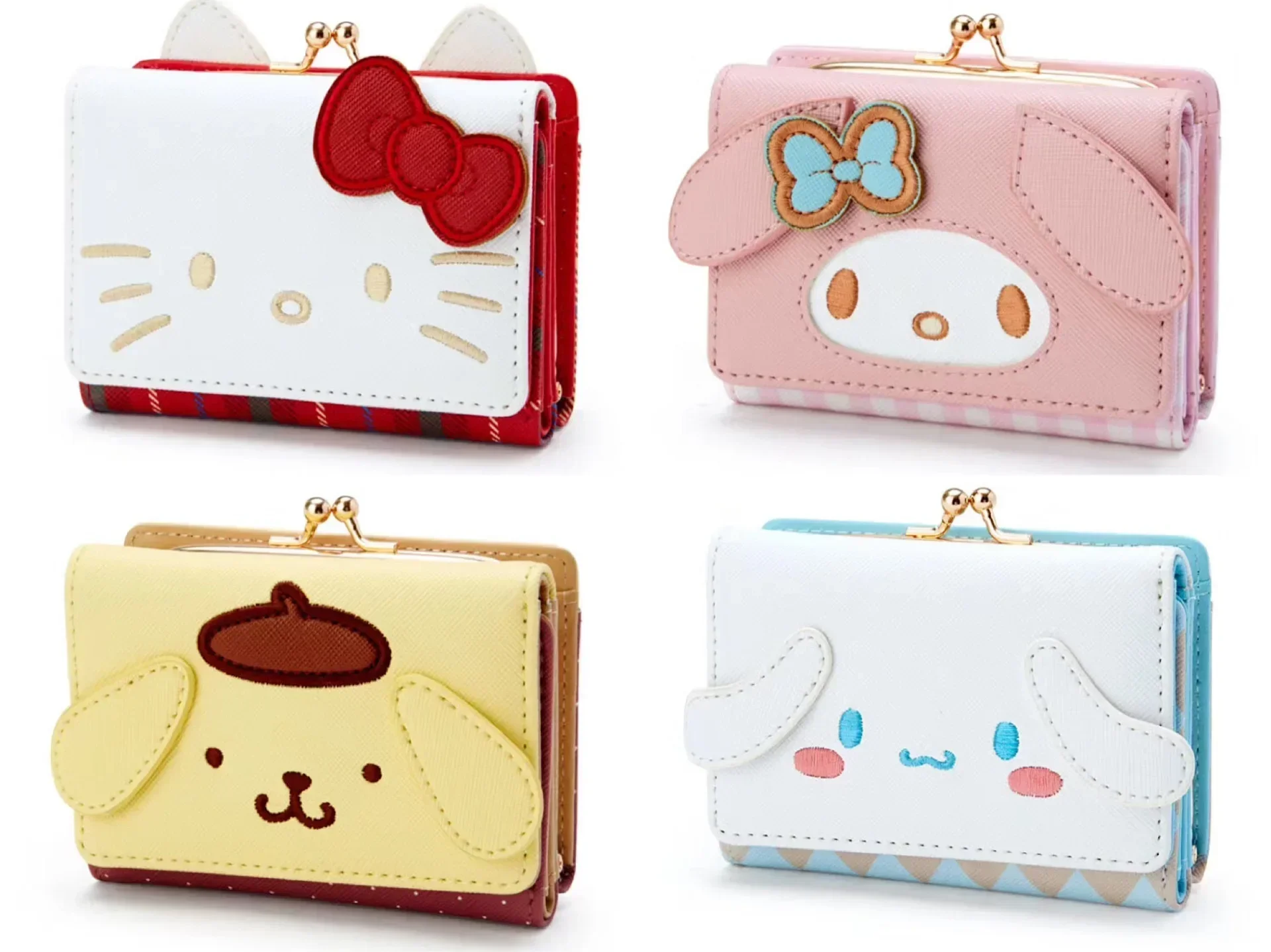 Sanrio Hello Kitty new cute Melody face mouth gold coin purse coin bag foldable wallet clutch
