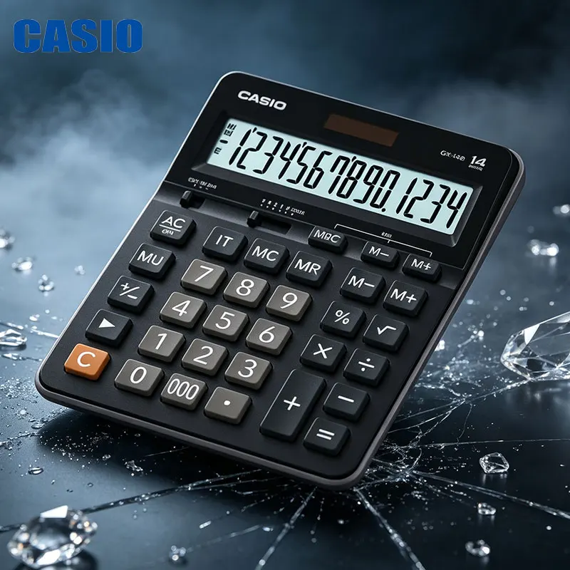 Casio GX-14B/MX-12B/MX-120B/AX-12B/AX-120B Durable business calculator with shock-resistant body design for daily accounting