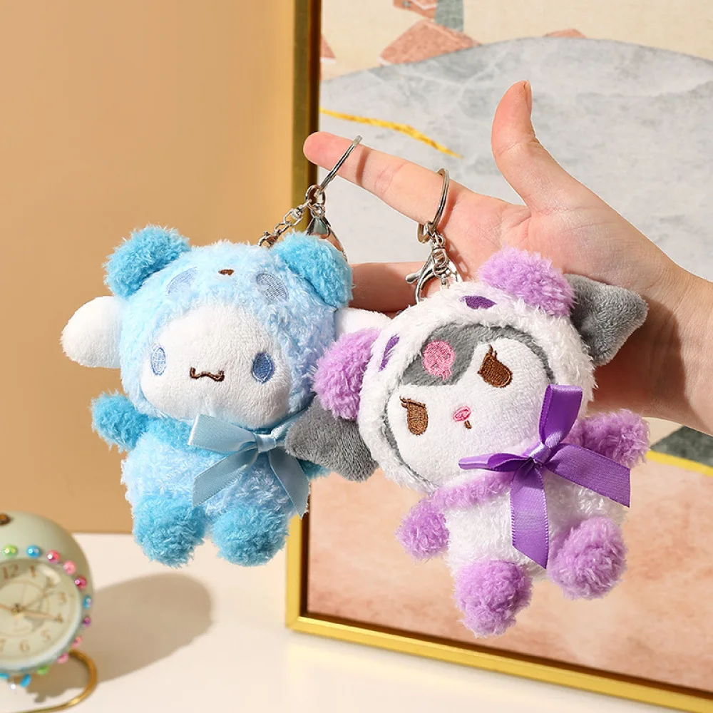 

Super Cute Panda Cross-dressing Kurumi Doll Pendant Plush Yugui Dog KT Cat Bag Charm Small Doll Gift