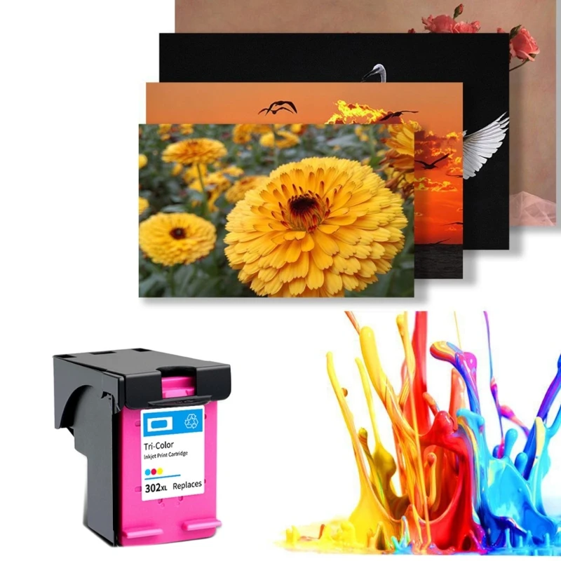 302XL خرطوشة حبر أسود ولون لطابعة 4520 4527 4524 4523 OfficeJet 3835 خرطوشة حبر مُعاد تصنيعها