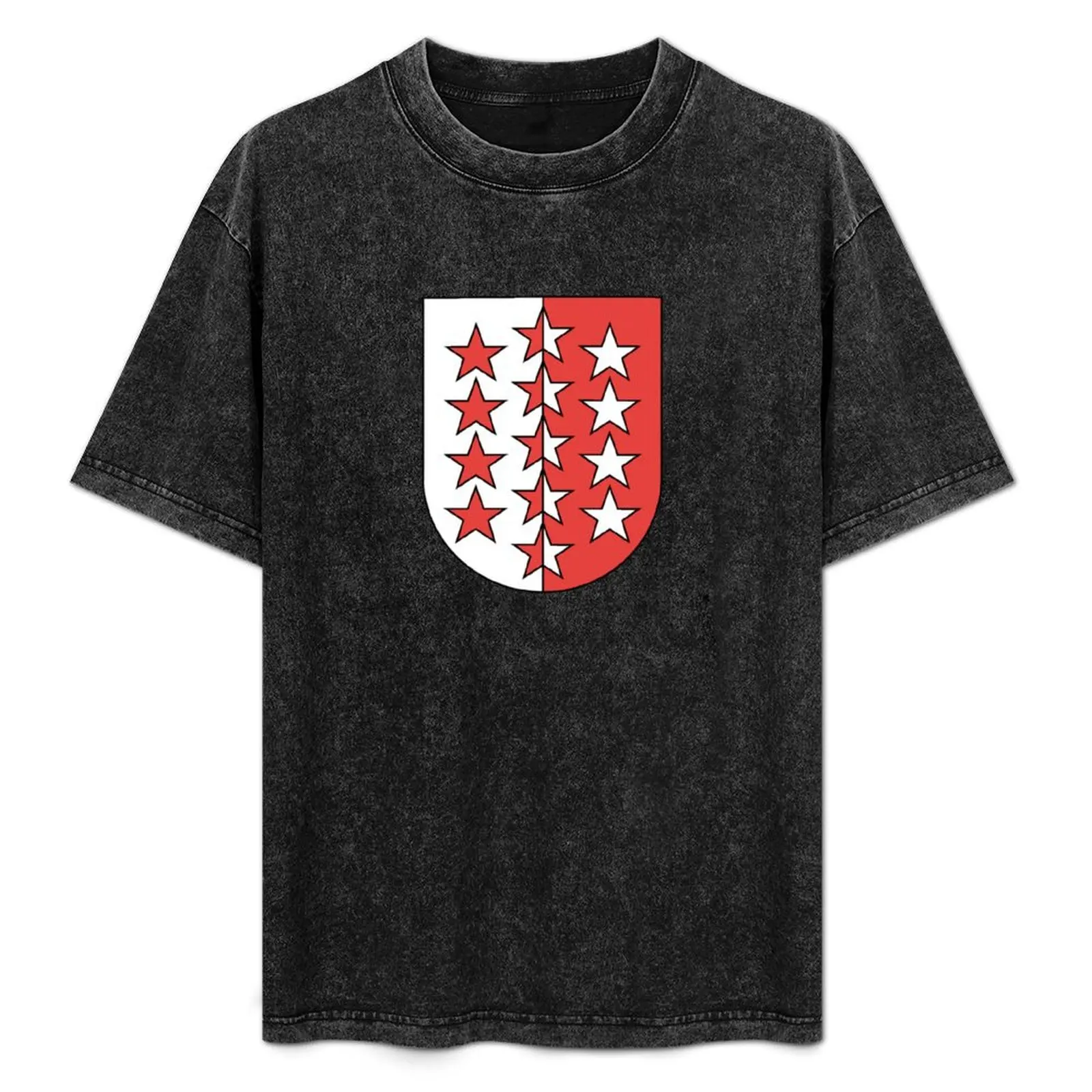 

Coat of Arms of Valais Canton T-Shirt graphic t shirts cotton graphic tees men clothes