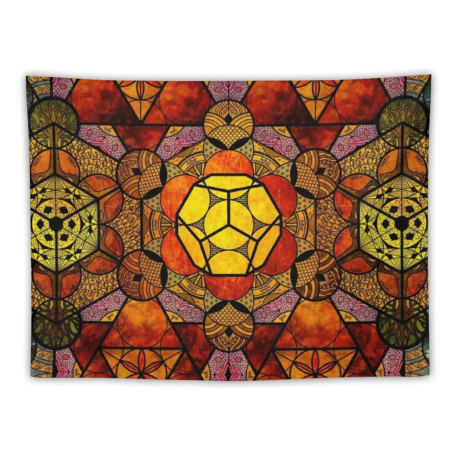 

Sacred Geometry Mix- Platonic Solids Tapestry Wall Tapestries Wall Hanging Decor Wall Carpet Tapestry