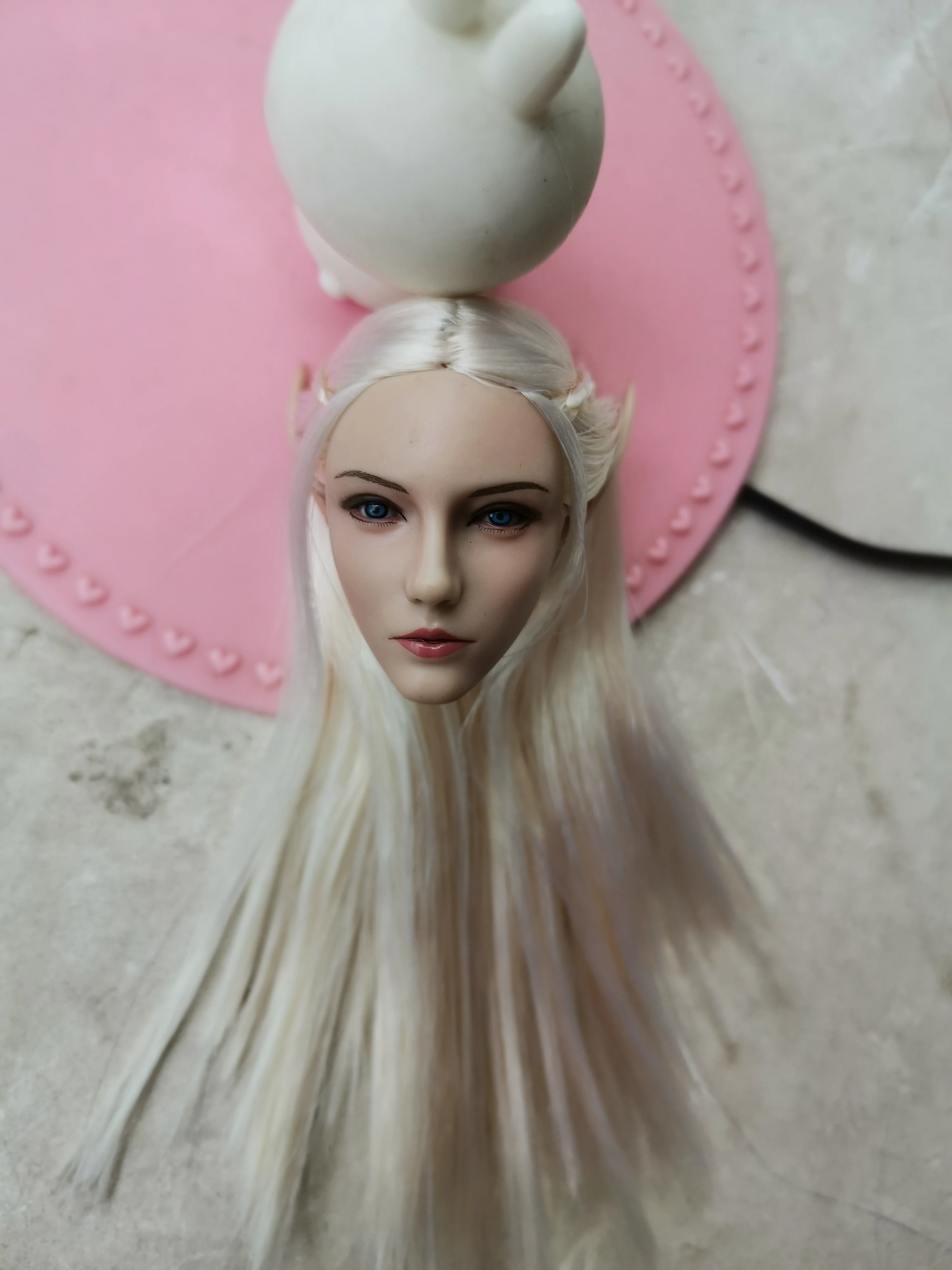 1/6 Scale Lucifer Elf Queen Girl Head Sculpt Model No Headdress DIY 12'' Female Action Figure