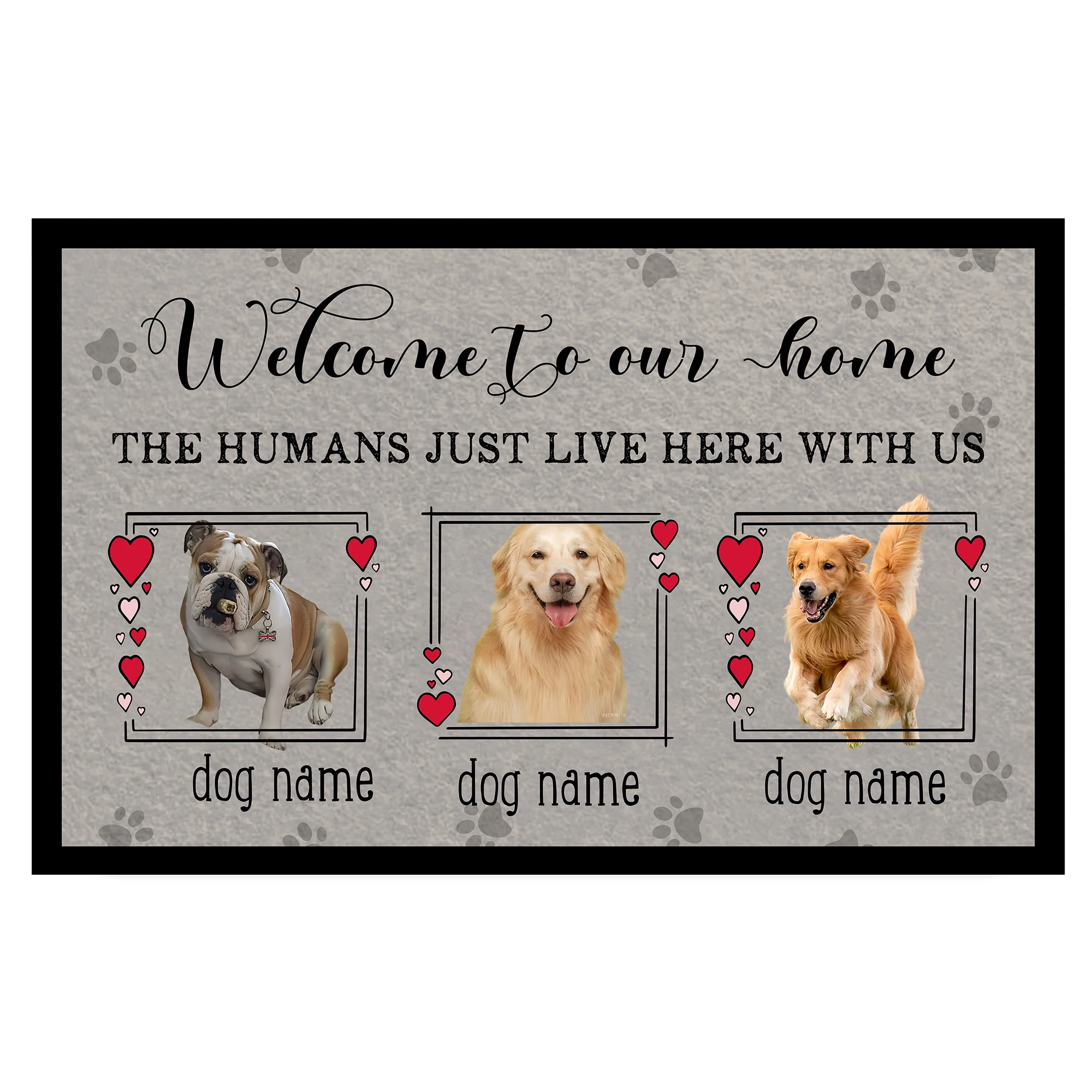 Custom Dog Photo Name Doormat 