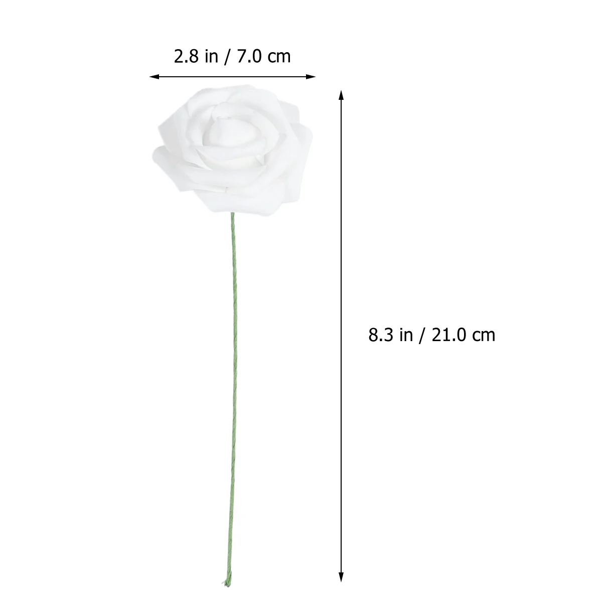 

50Pcs White Foam Rose Artificial Flowers Vintage Wedding Bridal Party Decoration Fake Flower Bouquet Simulation Flowers