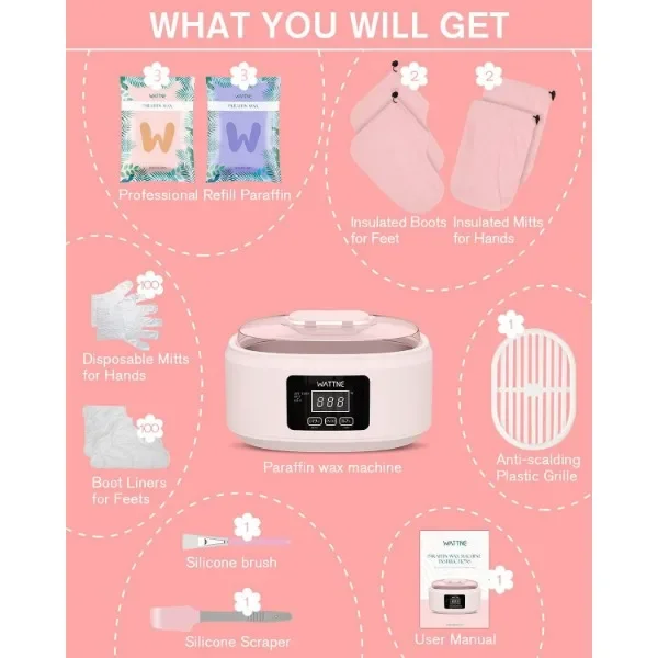 Paraffin Wax Machine for Hand and Feet -Paraffin Wax Warmer Moisturizing Kit Auto-time and Keep Warm Paraffin Hand Wax