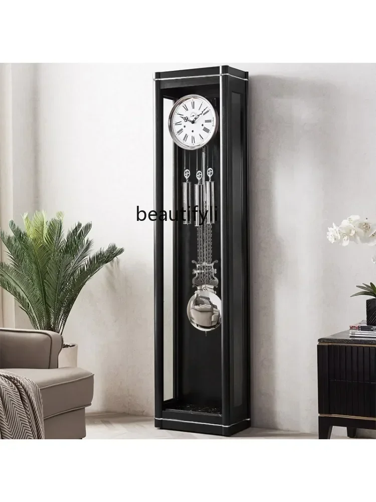 

ss7486 Mechanical Floor Clock Living Room European Creative Simple Large Clock New Chinese Vertical Pendulum Clock