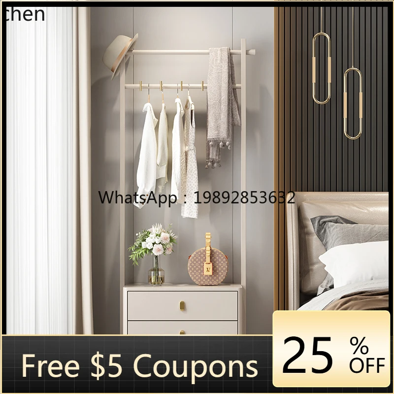 

solid wood coat rack bedroom bedside table hanger household floor shoe changing stool