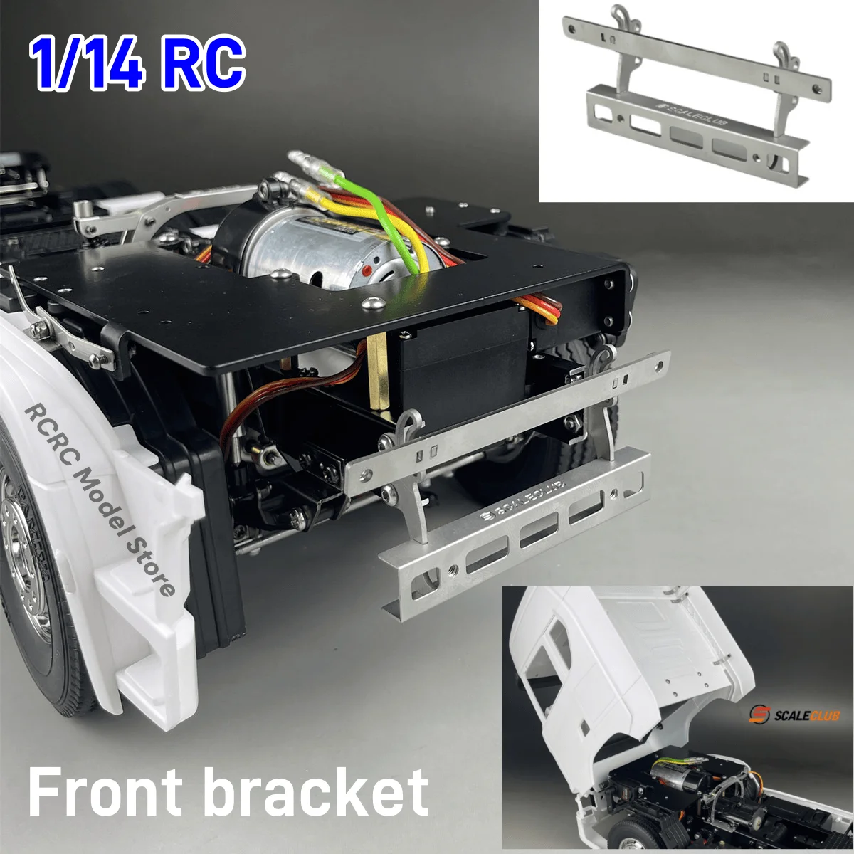 

1/14 SCALECLUB RC Truck Front Bracket Cab Hinge CTXZZJ-770S-1 For Tamiya LESU 1 14 Tractor Truck 770S Model Parts Accessories