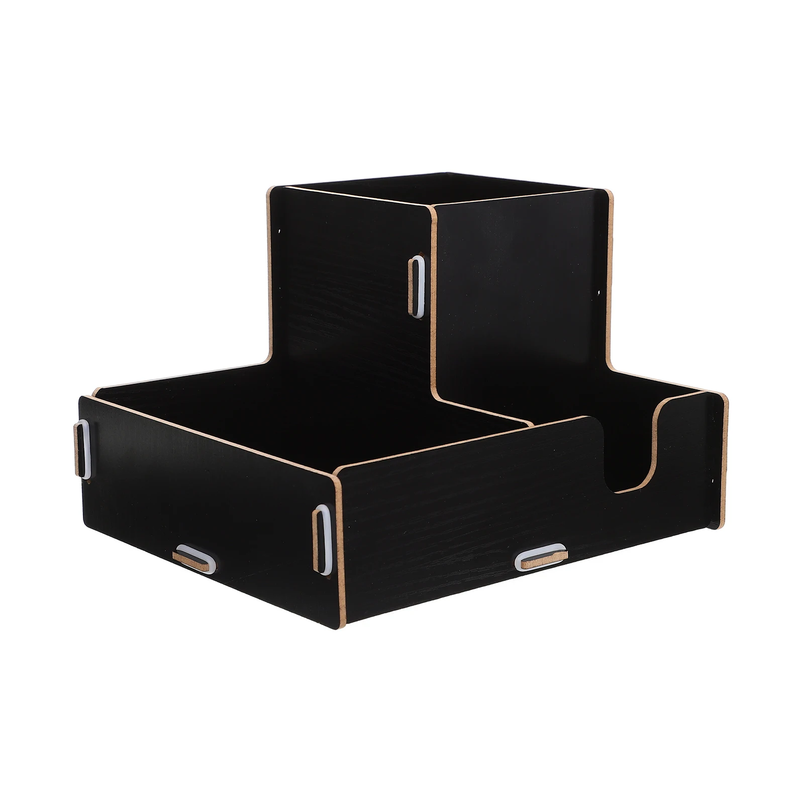 

Cup Rack Straw Box Paper Cup Holder Home Use Wooden ganizer Light Material Compartment Design Disposable Cups Lids Straws