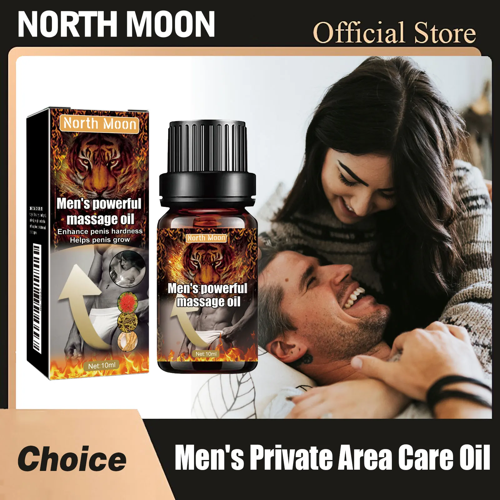 North Moon Man Private Area Care Oils Lasting Sex Delay Permanent Thickening No Side Effects Penis Enlargement Massage Essence