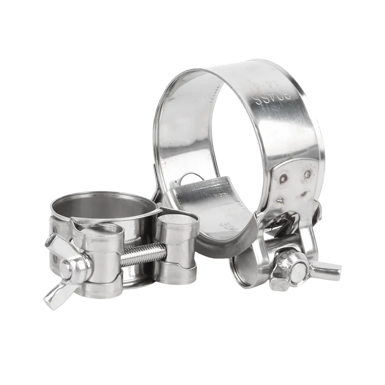 1Pcs 17mm~240mm 304 Stianless Steel Powerful Clamp Hose Hand-Tightened Butterfly Clamp Durable Sealing Welding Tool