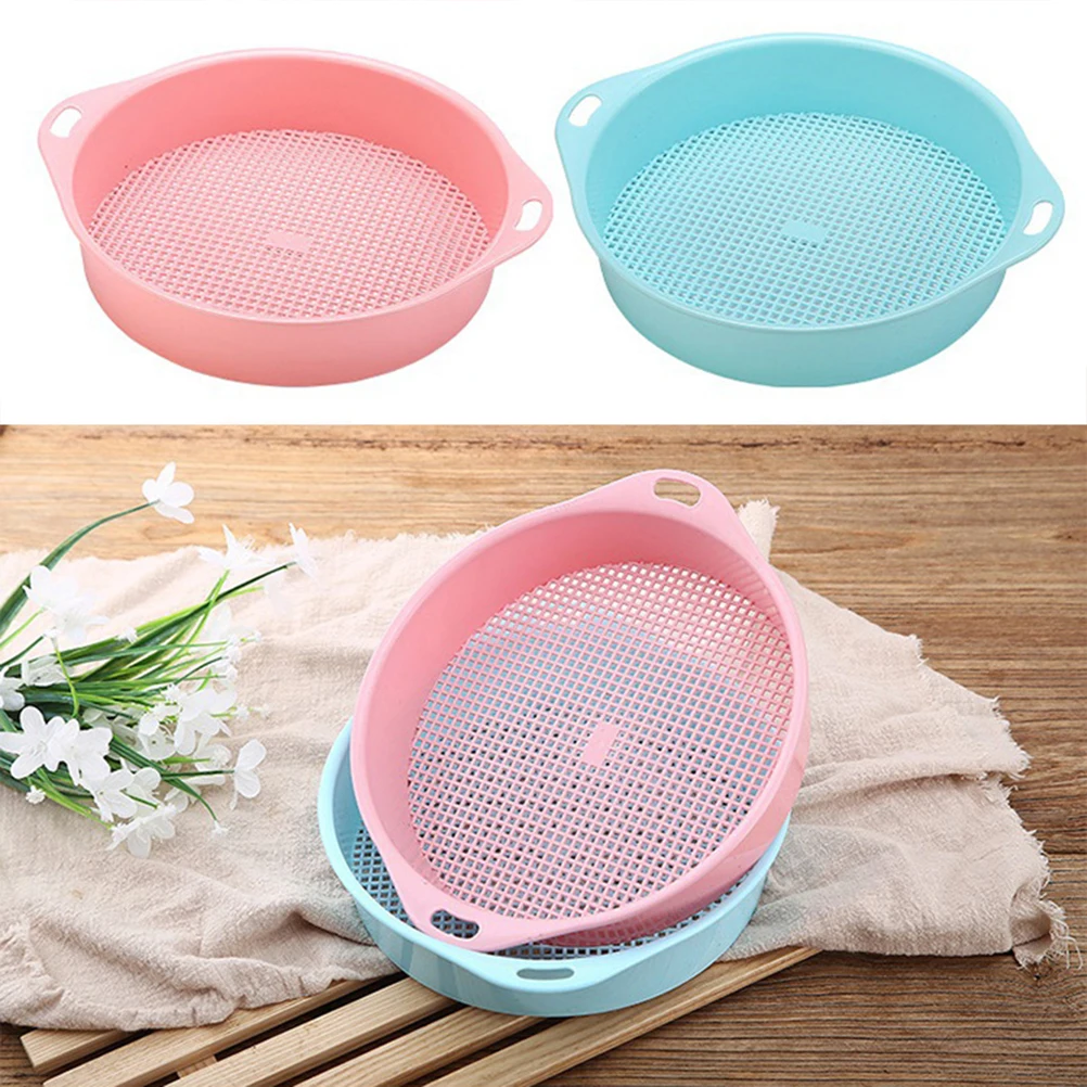 

4 Pcs Plastic Tool Balcony Mini Soil Soil Stone Filter Gardening Accessories Gravel Sieve Sieve