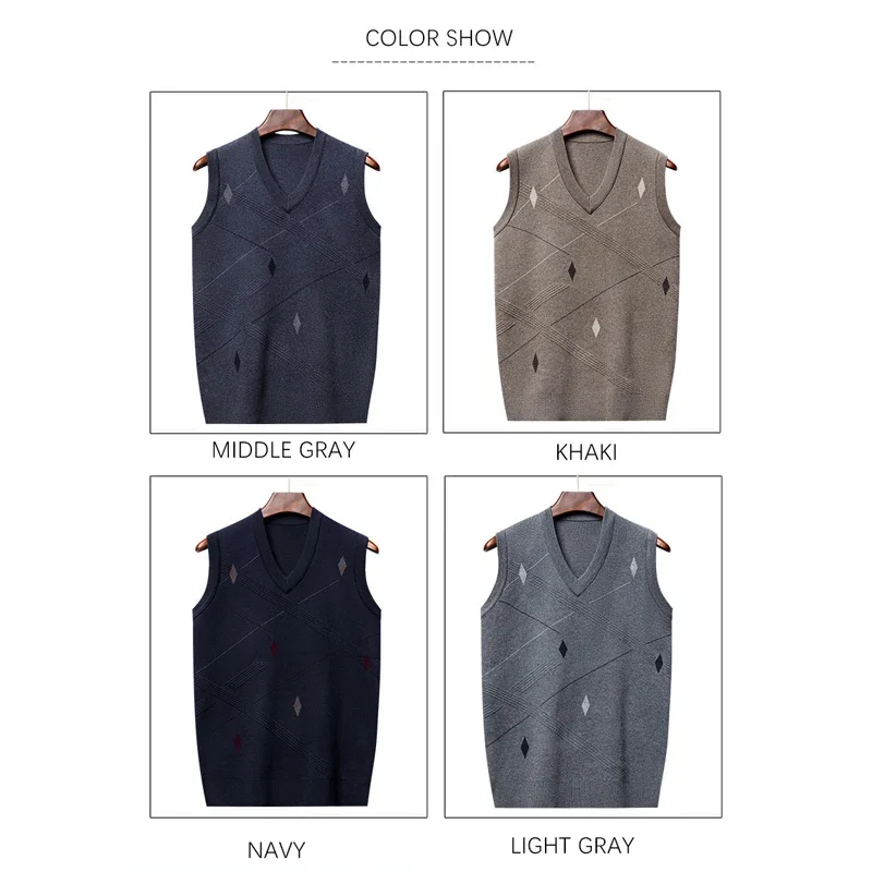 Knitted Sweater for Men Fashio - Men'S Fashion V Neck Sweater บทวิจารณ์และราคา