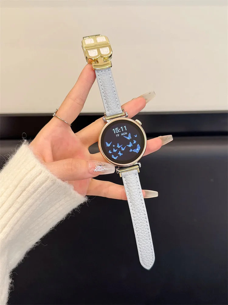 

Кожаный ремешок с узором личи и сетчатой пряжкой, подходит для ремешков HW Watch Fit3/Fit4 и ремешков ручной работы HW Band 8/9/10NFC.