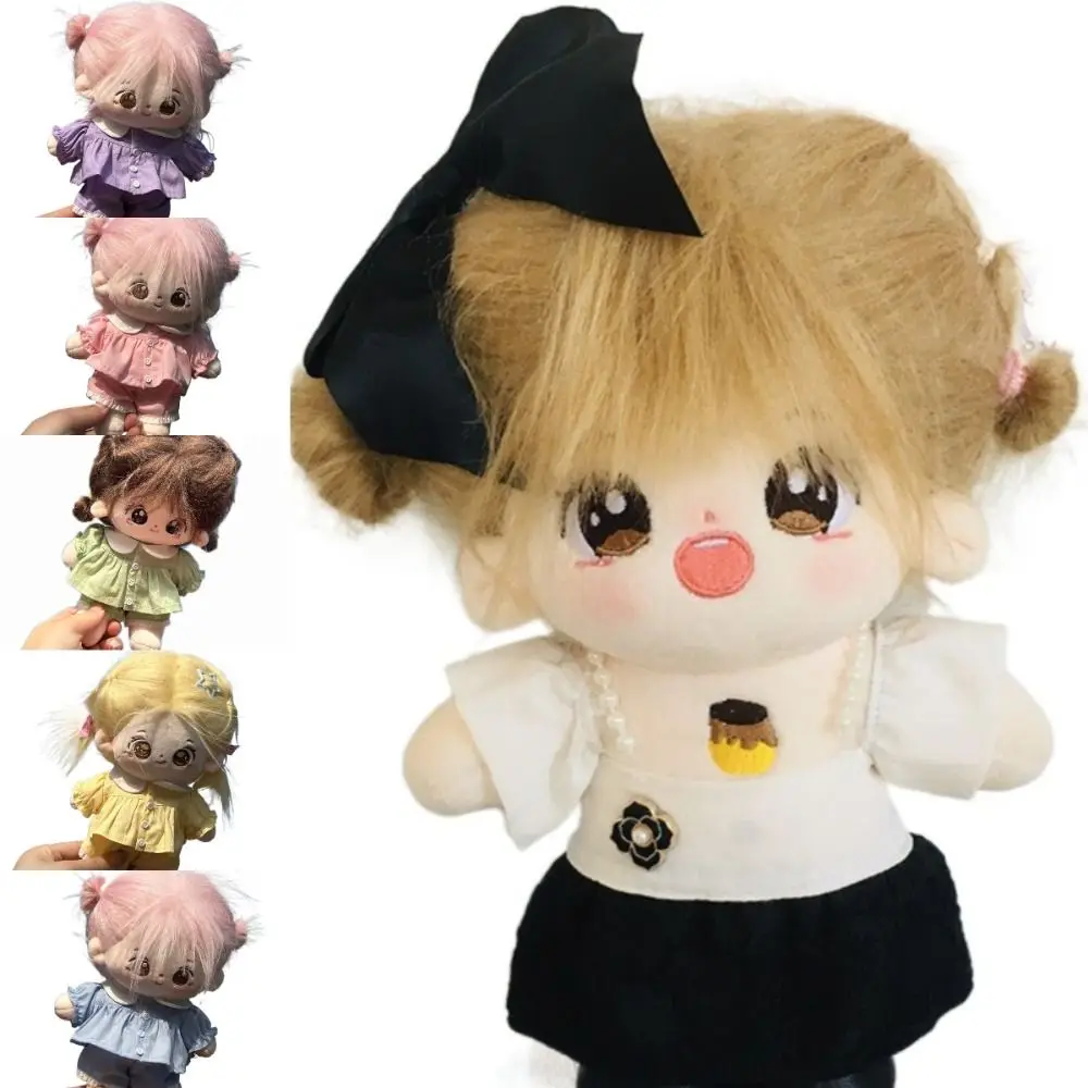 الكرتون 20 سنتيمتر القطن دمية ملابس دمى BJD OB11 السراويل قميص دمى اكسسوارات يدوية الصنع دمية فستان لعبة