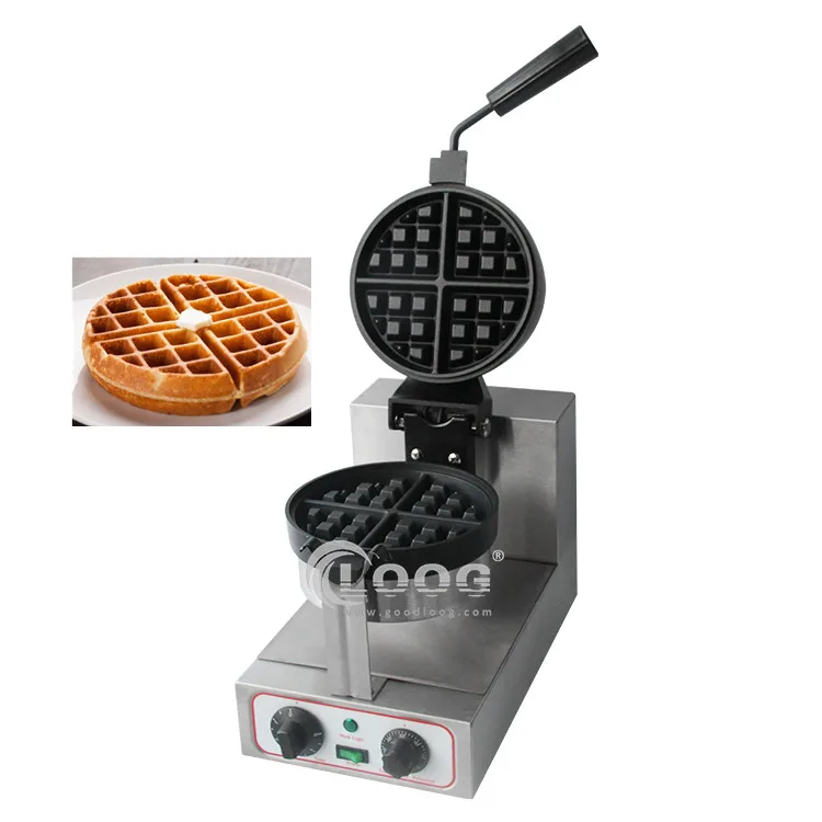 

220V Kitchen Rotating Waffle Making Machine Supplier Commercial Belgian Waffle Maker