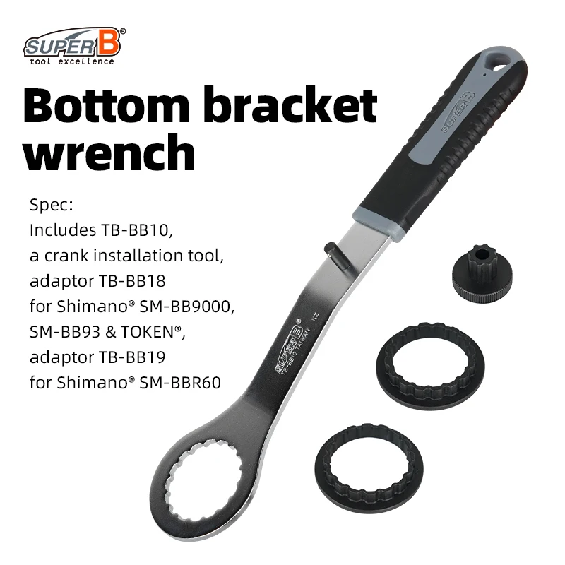 

Super B Bicycle Repair Tool Bottom Bracket Wrench Disassemble and Install Tool for Shimano® One End Wrench Engages 16 Notches